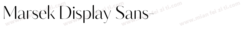 Marsek Display Sans字体转换